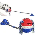 Interactief hondenkauwspeelgoed met zuignap en stekelige molaarbal met puppybeeld - Enkele Bal Amerikaans Blauw / Donkerblauw