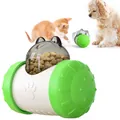 Jouet distributeur de croquettes culbuto pour chiens et chats en vert éclatant - Vert