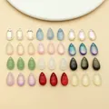 Detailed assortment of colorful iridescent teardrop glass beads for DIY jewelry making - 12 Styles Set 3 Pcs Each (BE08) / 36 Pieces Pack - Medium With Hole / Iridescent Mixed
