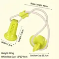 Interaktives Hundespielzeug mit Saugnapf und Seil für aggressive Kauer und Welpen - Taschenlampenform (Taschenlampe Hühnerkeule) / Mit Saugnapf und Seil / Grün