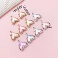 Dijes de cola de sirena para joyería DIY con estrellas y perlas, medidas 1.4x1.7cm - Cola de Sirena de Estrás de Océano (SN1792)
