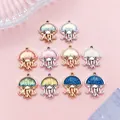 Juego de varios colgantes de medusas de colores para la creación de joyas de bricolaje - Serie de Medusas Oceánicas Kit de 10 Estilos (SN1795) / Aurora Colores Mezclados