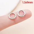 1.5x9mm roestvrijstalen open buigringen voor DIY sieraden maken accessoires - 1.5x9mm (1 Stuk)