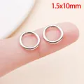 Zilveren roestvrijstalen open buigringen 1,5x10mm voor DIY sieraden maken en knutselen - 1.5x10mm (1 Stuk)