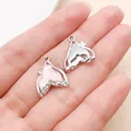 Elegantes dijes de cola de sirena rosa y plata para hacer joyas de estilo océano - Cola de Sirena Iridiscente (28121) / 1 Pieza / Rosa