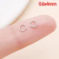 Roestvrijstalen open buigringen van 0,6x4 mm voor het maken van handgemaakte sieraden - Buigring (12599) / 0.6x4mm (1 Stuk) / Staalkleur