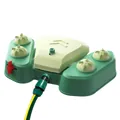 Automatischer Hunde-Wasserspender für draußen mit Trittpedal und Sprühdüsen-Spielzeug - Kühles Grün