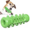 Durable green dog chew toy for teeth cleaning and molar health. - Single Core Dental Stick / Green