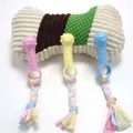 Colorful TPR dog chew toy set with cotton rope tails and plush bone pillow for pets - Sleeve Tube Cloth Strip