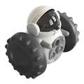 White and grey robot style balancing car slow feeder toy for pet dogs and cats - Robot / Black and White