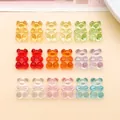 Assorted colorful transparent acrylic gummy bear beads for DIY jewelry making crafts - Horizontal Hole Bear (27508)
