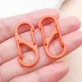 Leuchtend orangefarbene S-Karabinerhaken für DIY-Schlüsselanhänger und Schmuckzubehör - S-Förmiger Lackierter Doppelverschluss (FT200) / 1 Stück (33x14mm) / Orange
