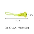 Juguete de cuerda verde para perros con mango de goma para salud dental y diversión - Forma de Linterna (Linterna Muslo de Pollo) / Tipo de Cuerda (Sin Ventosa) / Verde