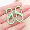 Mousqueton en S vert clair en alliage de zinc avec conception à double ressort - Fermoir Double Peint en S (FT200) / 1 Pièce (33x14mm) / Vert