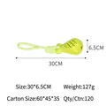 Juguete masticable de caucho verde para perros con cuerda resistente, de 30 cm - Forma de Muslo de Pollo (Linterna Muslo de Pollo) / Tipo de Cuerda (Sin Ventosa) / Verde
