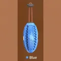 Durable blue rugby-shaped dog chew toy featuring molar spikes and a sturdy pull rope - Style B Rugby / Dark Blue