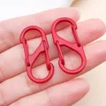 Mousqueton rouge en forme de S en alliage de zinc pour porte-clés DIY et bijoux. - Fermoir Double Peint en S (FT200) / 1 Pièce (33x14mm) / Rouge