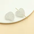 Elegant frosted white heart-shaped sugar beads for DIY jewelry accessories and crafts. - Heart Style (23735) / 1 Piece (17x20x12mm) / Clear White