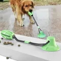 Durable green suction cup dog tug toy with interactive treat dispensing molar ball - Style B Suction Cup Rope Ball / Green
