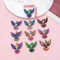 Pendentifs colibri colorés en alliage émaillé pour la fabrication de bijoux DIY - Aigle Colibri à Base KC Imprimé (SN1718)