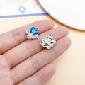 Süßer blauer Schmetterling Anhänger aus Legierung für DIY Schmuck und Bastelarbeiten - Perlen Schleife (28419) / 1 Stück (15x14x6mm) / Perlen Schleife (28419)