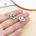 Set aus blauen Herz-Fledermausflügel-Legierung-Anhängern für DIY-Schmuckzubehör - Flügel Herz Schwert (28422) / 1 Stück (23,5x20x6 mm) / Flügel Herz Schwert (28422)