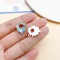 Süßer blauer Sternanhänger aus Legierung mit Perlen und Strass für DIY-Schmuckherstellung - Perlen Stern (28423) / 1er Pack (17,5 x 16 x 5 mm) / Perlen Bunter Stern (28423)