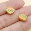 Chinesische Ruyi-Schloss-Perlen aus Goldlegierung für DIY-Schmuck mit Schriftzeichen - Rosa Grüne Friedens-Ruyi-Schloss Perle (28558)