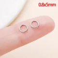 Roestvrijstalen buigringen voor DIY sieraden maken, maat 0,8x5mm sku-variant - Buigring (12602) / 0.8x5mm (1 Stuk) / Staalkleur