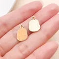 Vegetable series gold-toned alloy potato charms with orange enamel for DIY jewelry - Potato (27958) / 1 Piece (15x10mm) / Yellow