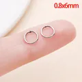 0.8x6mm roestvrijstalen open buigringen voor DIY sieraden maken en SKU-view - 0.8x6mm (1 Stuk)