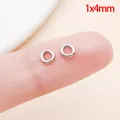 Kleine 1x4mm roestvrijstalen open buigringen voor DIY sieraden op een vingertop - 1.0x4mm (1 Stuk)