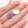 Handmade purple enamel onion charm accessory for DIY vegetable jewelry bracelets - Onion (27962) / 1-Piece Pack (15x13mm) / Purple