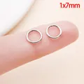 Twee 1x7mm roestvrijstalen open buigringen op een vinger voor DIY sieraden maken - 1.0x7mm (1 Stuk)
