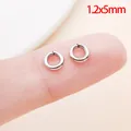 RVS open buigringen van 1.2x5mm op vingertop voor doe-het-zelf sieradenaccessoires - 1.2x5mm (1 Stuk)