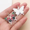 Dark gothic style butterfly sword enamel charm for DIY earring and keychain making - Blood Butterfly Blade Style (27943)