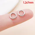 Rvs open buigringen 1,2x7 mm voor het maken van doe-het-zelf sieradenaccessoires - 1.2x7mm (1 Stuk)
