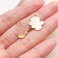 Cute alloy enamel ginger vegetable pendant for DIY jewelry making and bracelet charms - Ginger (27967) / 1 Piece/Pack (17x14mm) / Brown