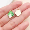 Adorable green cabbage enamel pendant with gold plating for handmade DIY jewelry - Chinese Cabbage (27971) / 1 Piece/Pack (16x12mm) / Green