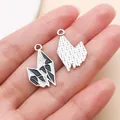 Geometric origami style enamel charms for dark gothic DIY jewelry making projects - Broken Mirror Stone Style (27940)