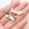 Detailed enamel dachshund dog charms for DIY jewelry making and craft accessories - Enamel Printed Walking Spotted Dachshund (27769) / 1 Piece/Pack (10x25.5mm) / Beige