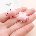 Set van twee schattige roze hars varkensbedeltjes voor doe-het-zelf sieraden - Roze Hars Varken (27559) / 1 Stuk (19x11x20mm)