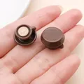 Miniature chocolate coffee cup resin charms for DIY jewelry and personalized keychains - Latte Art Coffee (23954)