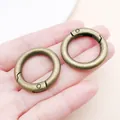 Antiker bronzefarbener Federring, runder Karabinerhaken für DIY-Schmuck und Schlüsselanhänger - 28mm (Innendurchmesser 19mm) / Antike Bronze