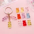 Colorful translucent acrylic gummy bear charms for DIY jewelry and crafts - Vertical Hole Bear Set (SN1679)