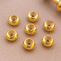 Cuentas de cobre bañadas en oro de 18K con silicona para creación de joyas DIY - Cobre Bañado en Oro de 18K (T46) / 6mm (1 Pieza)