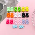 Colorful acrylic gummy bear charms for DIY jewelry and crafts in multiple vibrant colors - Acrylic Bear Set (SN147)