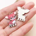 Lindo dije de perro Chihuahua para joyería DIY, colgante de aleación para pulsera - Chihuahua Rojo (27655) / 1 Pieza