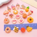 Colorful mixed resin charms featuring sweets and fruit designs for DIY jewelry making - Yellow Orange Mixed Set (SN1685) / 20 Pieces Set