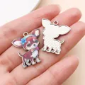 Adorable colgante de aleación de chihuahua de dibujos animados para pulseras y collares - Chihuahua Marrón Rojizo (27661)